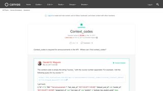 Context_codes | Canvas LMS Community
