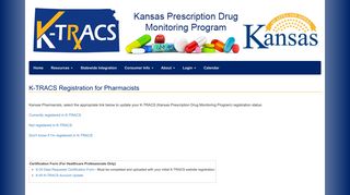 K-TRACS Registration for Pharmacists - Kansas Board of Pharmacy