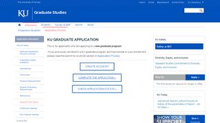 KU Graduate Application | Graduate Studies