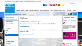 StaffSpace login - Information and Technology Services - Kingston ...