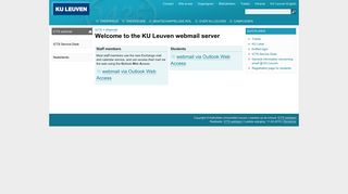 Welcome to the KU Leuven webmail server - ICTS