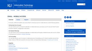 Email - Mobile Access | Information Technology - KU Information ...