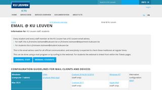 Email @ KU Leuven – ICTS
