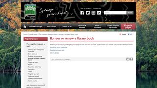 Ku-ring-gai Council - Borrow or renew a library book