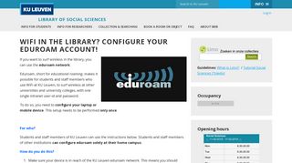 WiFi in the library? Configure your eduroam account! - KU Leuven ...