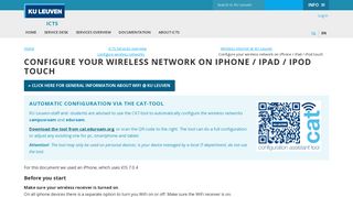 Configure your wireless network on iPhone / iPad / iPod ... - KU Leuven