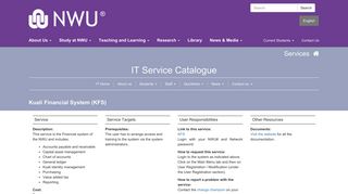 Kuali Financial System (KFS) | IT Service Catalogue | Services | NWU ...