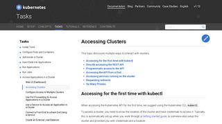 Accessing Clusters - Kubernetes