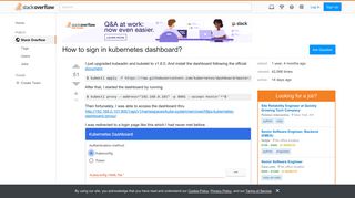 How to sign in kubernetes dashboard? - Stack Overflow