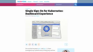Single Sign-On for Kubernetes: Dashboard Experience - The New Stack