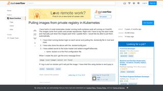 Pulling images from private registry in Kubernetes - Stack Overflow