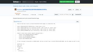 Example Kubernetes yaml to pull a private DockerHub image · GitHub