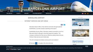 Barcelona Airport - Wi-fi and internet facilities at the airport
