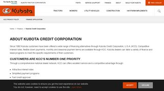 Kubota | Finance - Kubota Credit Corporation