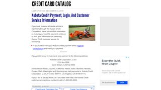 Kubota Credit Payment, Login, and Customer Service Information ...