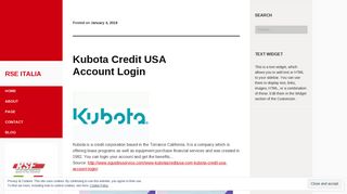 Kubota Credit USA Account Login | RSE ITALIA