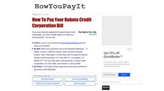 How to Pay Your Kubota Credit Corporation Bill