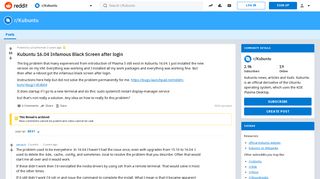 Kubuntu 16.04 Infamous Black Screen after login : Kubuntu - Reddit