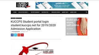 KUCCPS Student portal login student.kuccps.net for 2019 Admission ...