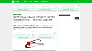 KUCCPS Student Portal 2019/2020: KUCCPS Application Portal ...