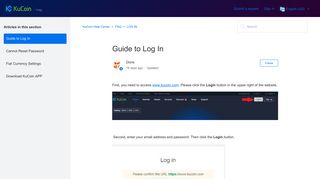 Guide to Log In – KuCoin Help Center