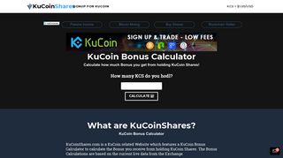 KuCoinShares - Calculate your KuCoin Bonus
