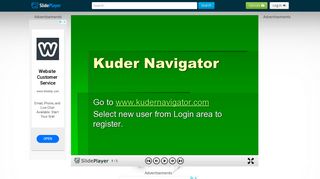 Kuder Navigator Go to Select new user from Login area to register ...