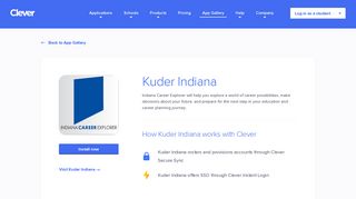 Kuder Indiana - Clever application gallery | Clever