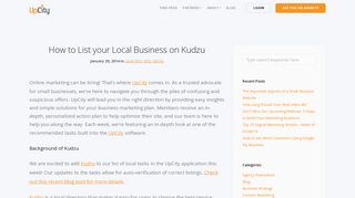 How to List your Local Business on Kudzu | UpCity