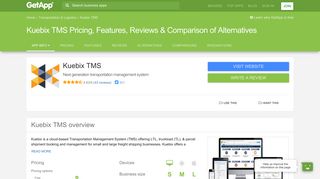 Kuebix TMS Pricing, Features, Reviews & Comparison of Alternatives ...