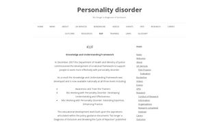 KUF | Personality disorder
