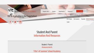 Student and Parent Information - Klamath Falls City Schools