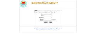 Login - Kurukshetra University
