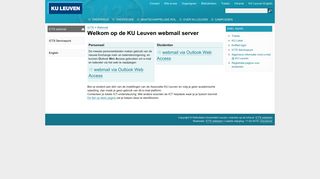 Welkom op de KU Leuven webmail server - ICTS