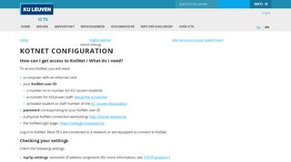 KotNet configuration – ICTS - KU Leuven