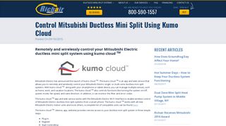 Control Mitsubishi ductless mini split using kumo cloud