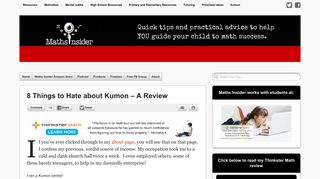 8 Things to Hate about Kumon - A Review - Maths Insider