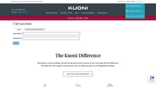User account | Kuoni