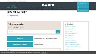 Kuoni Help & Support – Head Office Phone Number 01306 740 888
