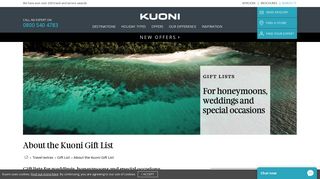 About The Kuoni Gift List - Kuoni Travel