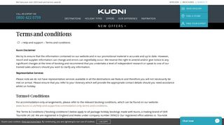Terms and conditions - Kuoni