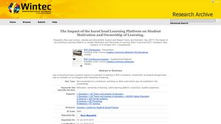 The Impact of the kuraCloud Learning Platform on Student Motivation ...
