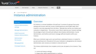 Instance administration | kuraCloud Support