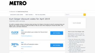 10% OFF | Kurt Geiger discount code - February | Metro