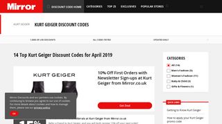 Kurt Geiger Discount Codes & Promo Codes - February | Mirror.co.uk