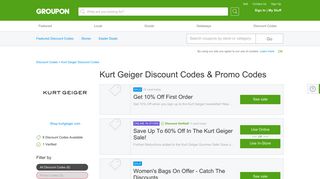 Kurt Geiger Discount Codes & Vouchers - February 2019 | Groupon
