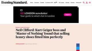 Neil Clifford: Kurt Geiger boss and 'Master of Nothing' found that ...