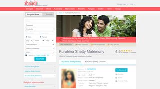 Kuruhina Shetty Matrimonials - No 1 Site for Kuruhina ... - Shaadi.com