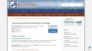 Telecommunications & Information Technology | Borough of Kutztown ...