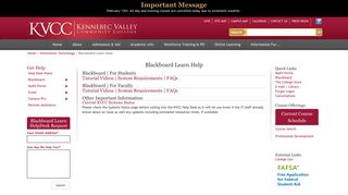 Blackboard Learn Help - Kennebec Valley Community College
